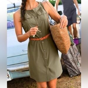 • Athleta • Shaper Shirt Dress Sand Beige
